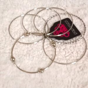 Lost and Found Silver Bangle Set
